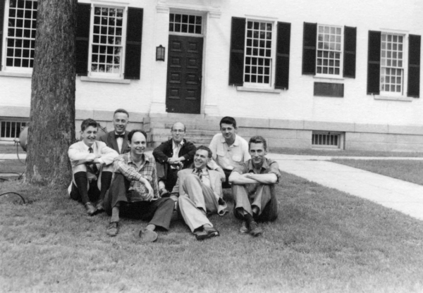 Original group photo from the 1956 Dartmouth AI workshop, courtesy of the Minsky Family (reprinted in IEEE Spectrum)