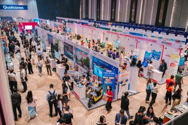 Startup booths at the Exhibition