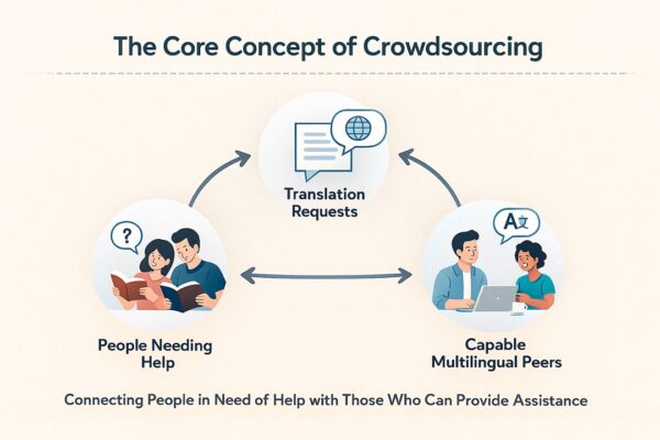 the concept of crowdsourcing at Flitto
